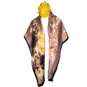 NEW Genuine 100% Mulberry Silk Double Sided Scarf 42"x42" Square Shawl 58421